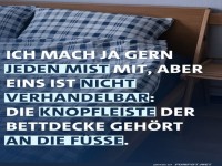 Bettdecken-Dilemma: Knöpfe unten oder oben?