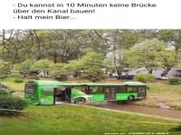 Kreative L�sung: Der Bus als Br�cke!