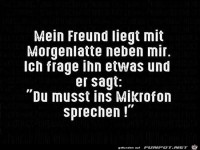 mein Freund liegt mit Morgenlatte ......
