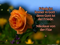 Friede ist immer in gott