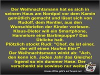 Der Weihnachtsmann hat es sich in seinem Haus am Nordpol...