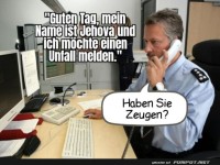 Unfallmeldung mit himmlischer Hilfe