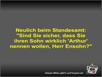 Neulich beim Standesamt
