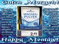 Montagslösung: Wasser-Pulver zum Mixen!
