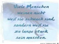 Viele Menschen weinen nicht