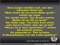 Drei Jungen streiten sich