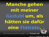 Flatrate fr meine Geduld