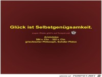 Glck ist Selbstgengsamkeit