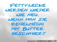 Fettflecke werden wieder wie neu, wenn man sie regelm��ig mi