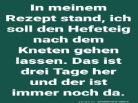 Hefeteig gehen lassen