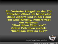 Ein Vertreter klingelt an der T�r