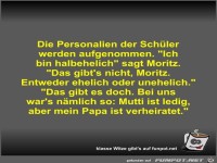 Die Personalien der Schler werden aufgenommen