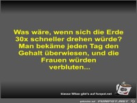 Was w�re, wenn sich die Erde 30x schneller drehen w�rde?