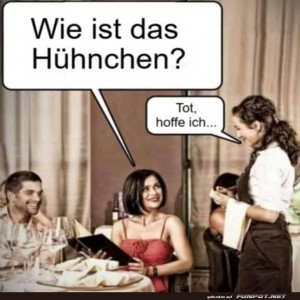 fun-Bild: Witziger Restaurant-Dialog