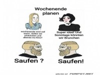 Wochenende planen Meme