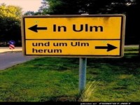 Straenschild in Ulm