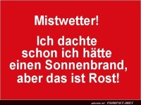 Sonnenbrand oder doch nur Rost?