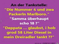 an de Tankstelle.....
