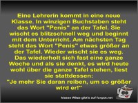 Eine Lehrerin kommt in eine neue Klasse