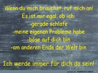 Wenn Du mich brauchst