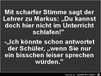 im unterricht schlafen