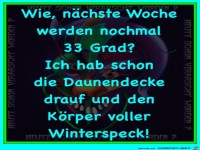 Naechste Woche wird es nochmal 33 Grad warm