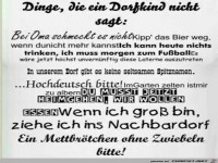 Dinge, die ein Dorfkind nicht sagt :