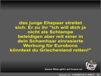 das junge Ehepaar streitet sich