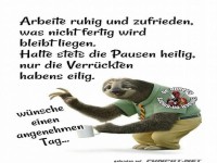 Arbeite ruhig und zufrieden
