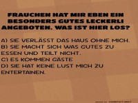 Ein mysteri�ses Leckerli f�r den Hund