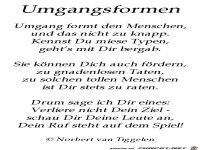 umgangsformen 