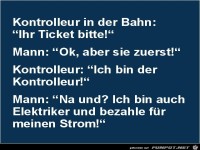 Kontrolleur in der Bahn.......