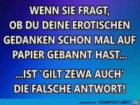 Wenn sie fragt