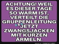 Witz über Sommerhitze und Zwangsjacken