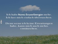 Keine Erwartungen, nur berraschungen