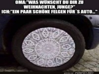 Omas Strickkunst auf vier Rdern