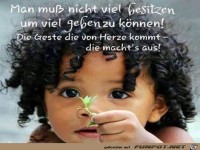 man mu nicht viel besitzen