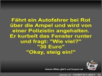 F�hrt ein Autofahrer bei Rot �ber die Ampel und wird von...