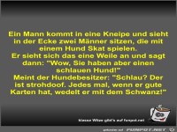 Ein Mann kommt in eine Kneipe und sieht in der Ecke zwei...