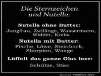 Sternzeichen und Nutella