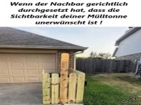 Kreative Lösung für sichtgeschützte Mülltonnen