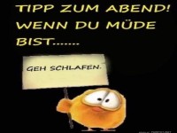 Lustiger Abendtipp fr Schlafmangel