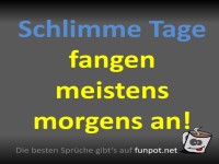 Morgens schon die ersten Katastrophen