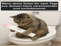 Überraschung auf der Katzentoilette!