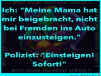 Nicht bei Fremden ins Auto steigen