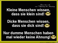 kleine, dicke und dumme Menschen im Vergleich