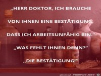 Best�tigung der Arbeitsunf�higkeit