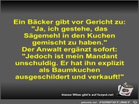 Ein B�cker gibt vor Gericht zu