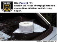 Keine Wertgegenst�nde im Fahrzeug lassen