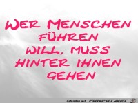 Wer Menschen fhren will, muss hinter ihnen gehen